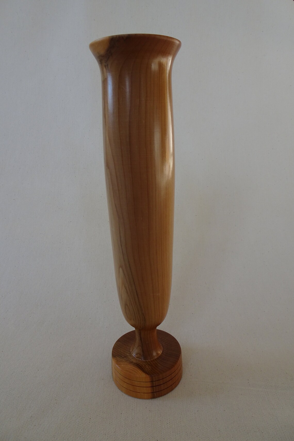 Hand Turned Wooden Vase Shaped Decorative Ornament Etsy