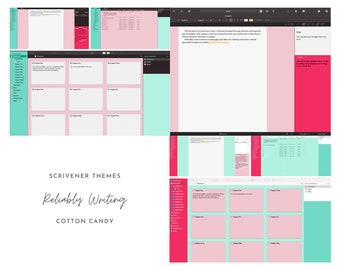 Cotton Candy Scrivener Theme (Light & Dark)