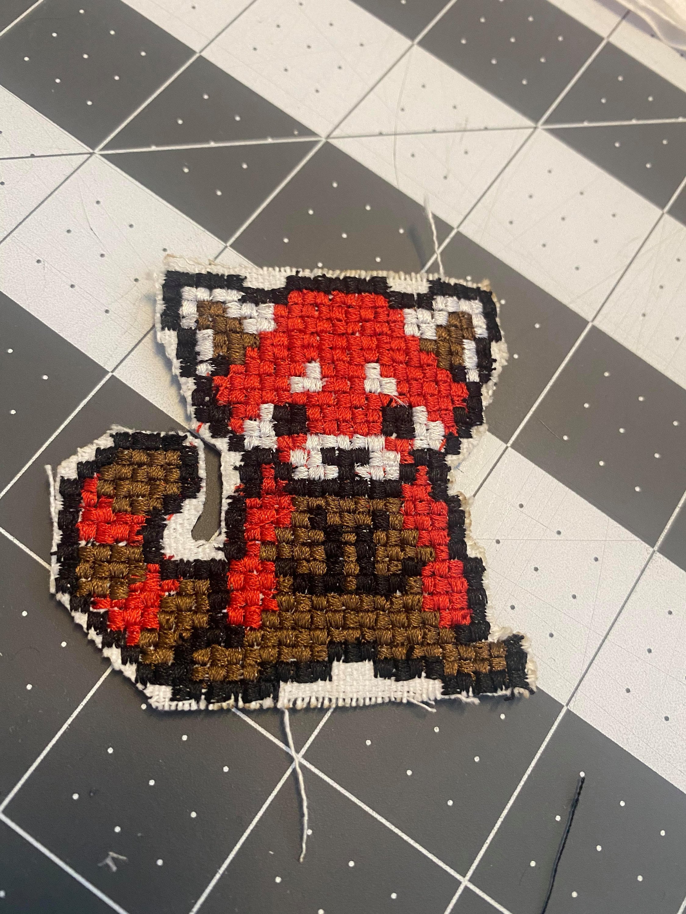 Embroidery File Red Panda Pixel Art Etsy