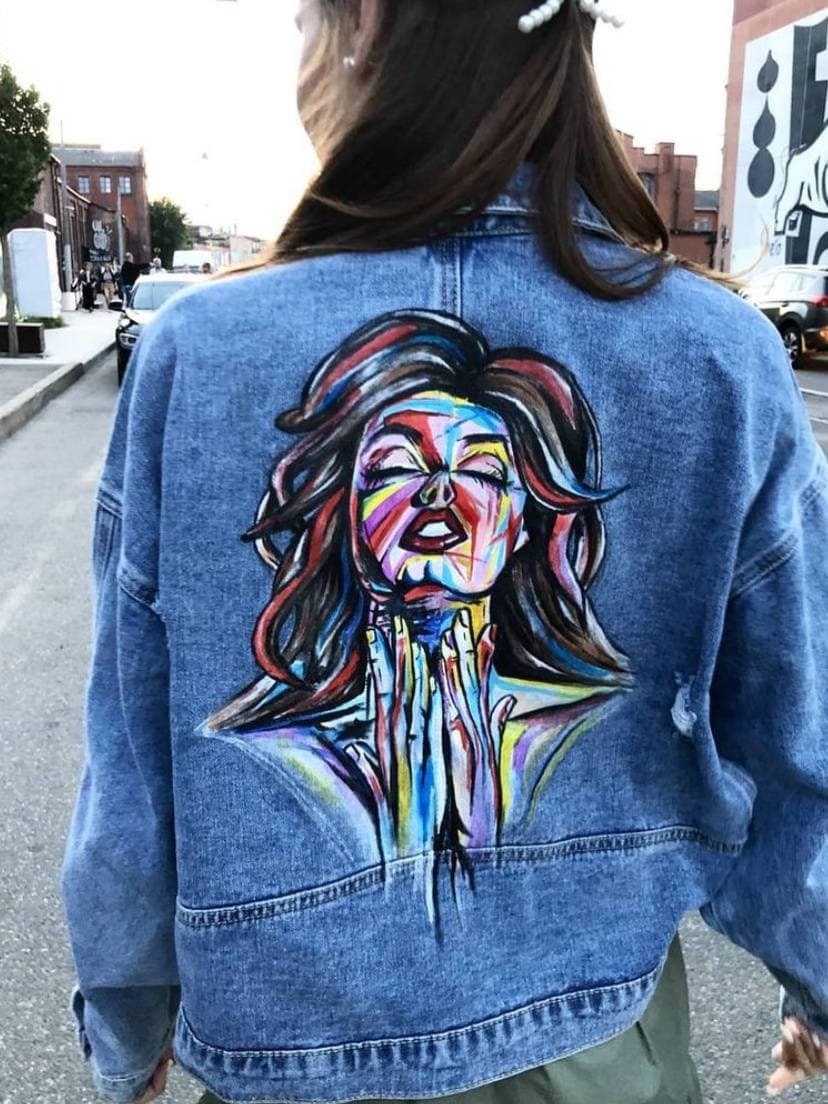 POP ART Custom Denim Jacket | Etsy