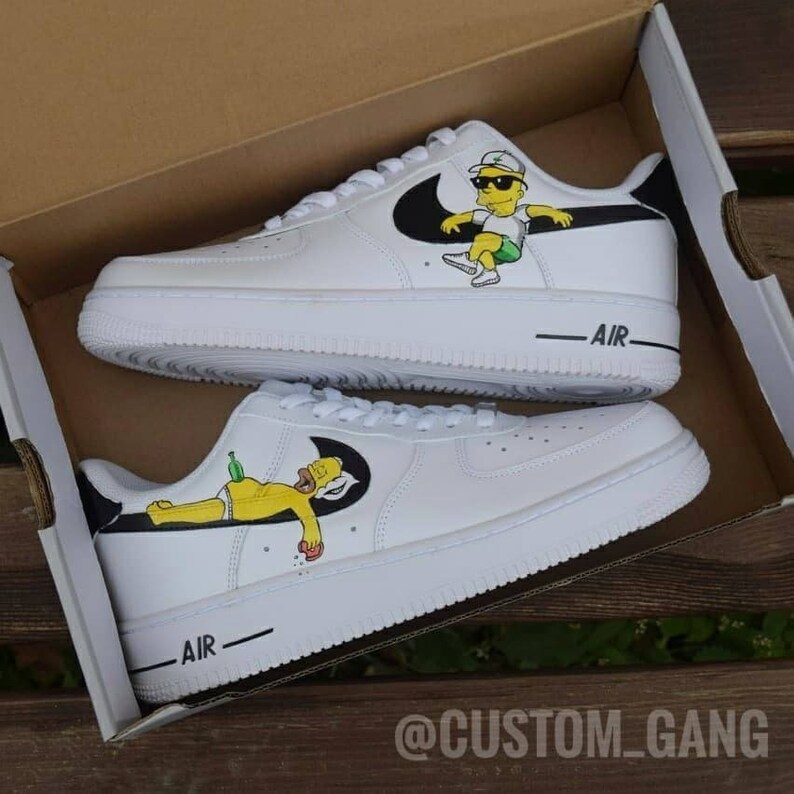THE SIMPSONS Nike Air Force 1 Custom | Etsy