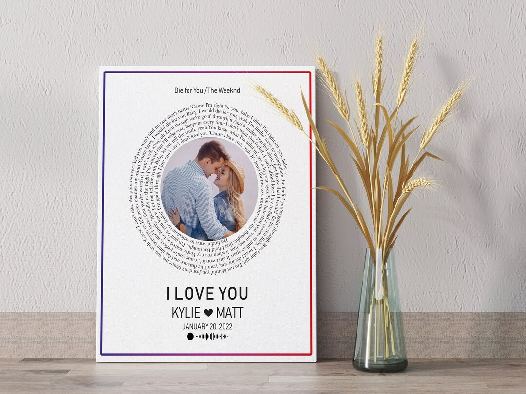 Custom Wedding Song Poster, Personalized Poster, Customizable Music