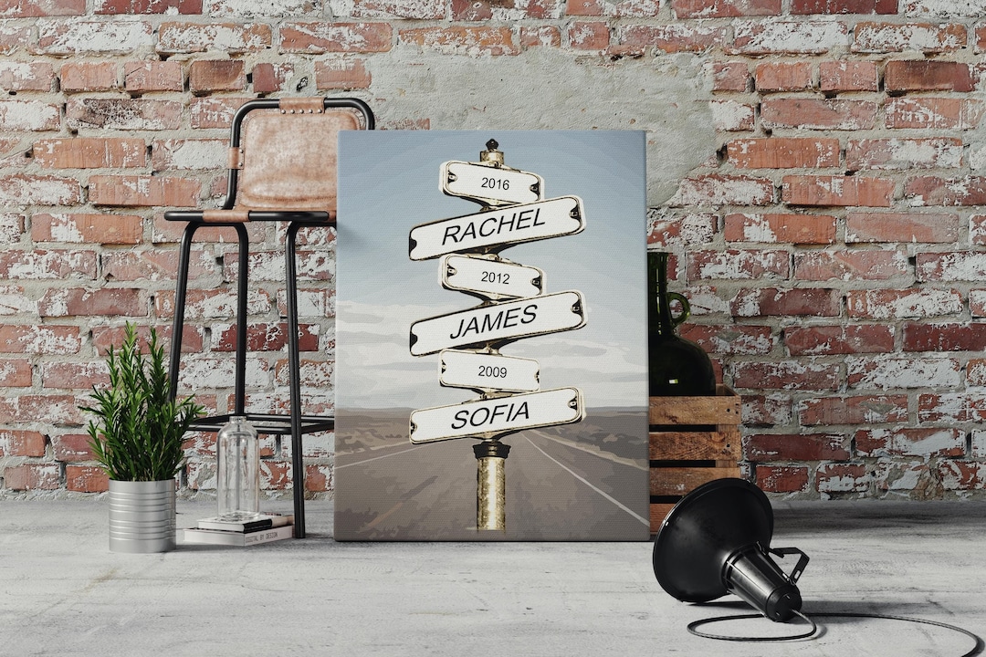 Custom Family Retro Name Intersection Sign, Vintage Street Sign Road ...