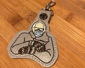 Frozen Bernie Mitten sanders Key Ring - cold shoulder Bernie - feel the bern keychain