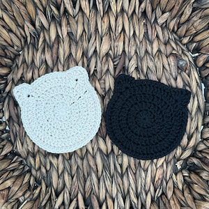 PATTERN Cat Coaster | Crochet Pattern | Cat Pattern | Crochet Cat | Crochet Cat Coaster