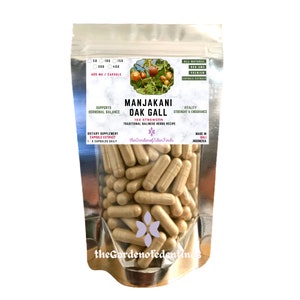 Organic Manjakani Natural Capsule Extract I Oak Gall Capsule Extract Gift for Mom and Her - Quercus Infectoria Women Health