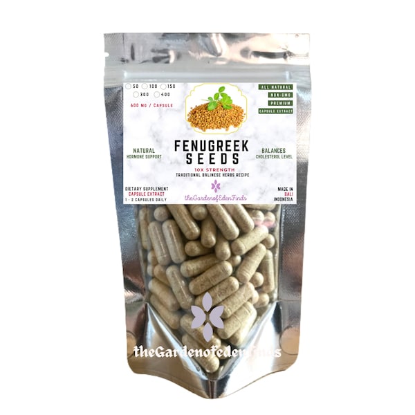 Organic Fenugreek Natural Capsule Extract I Fenugreek Seeds Capsule Extract Gift for Him and Her