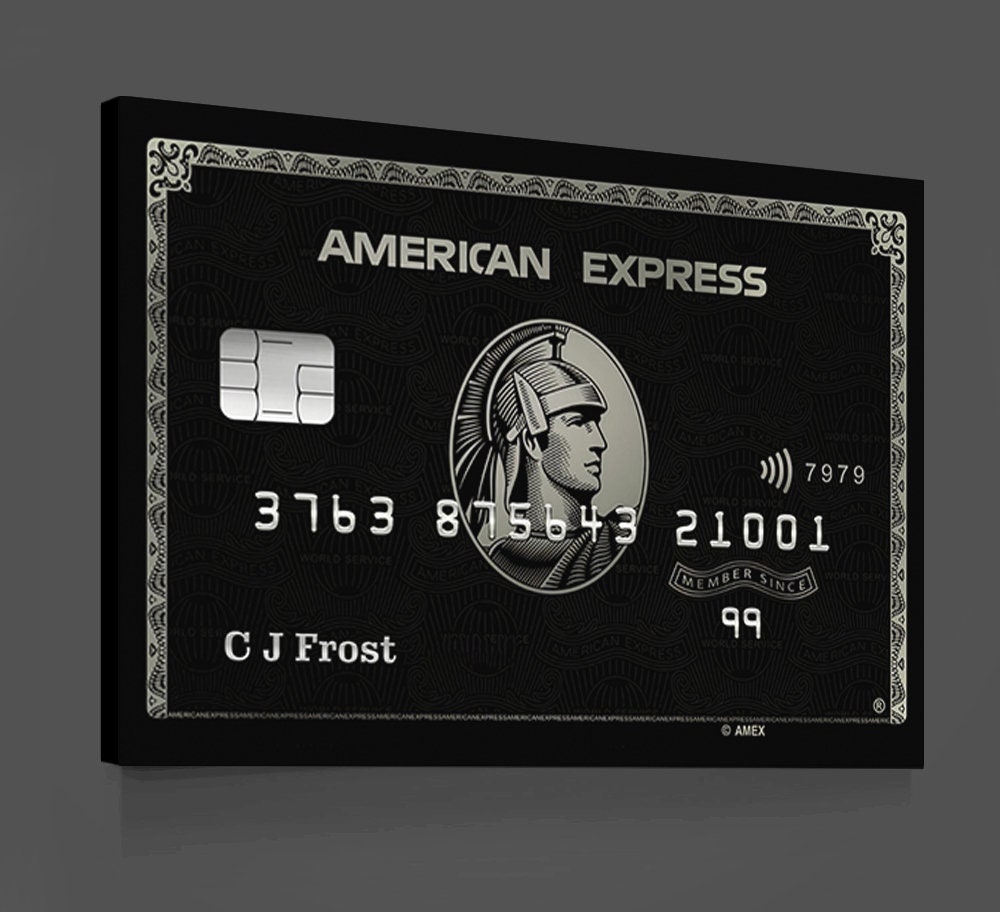 American Express Black Card C J Frost Motivational Ready to Etsy