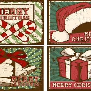Vintage Christmas Cards 8 X 5.5, Printable Christmas Cards