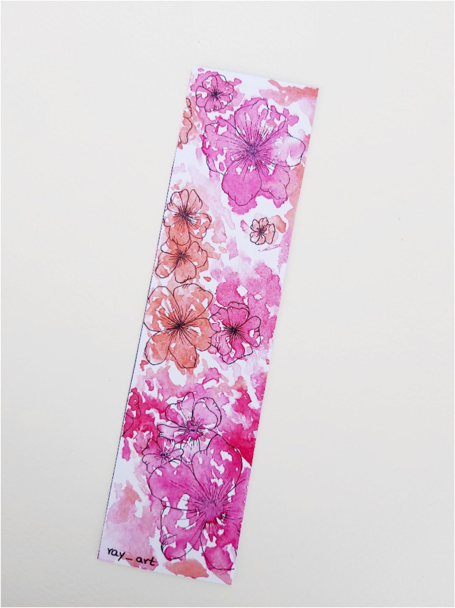 floral watercolour bookmark colourful bookmark girly print etsy