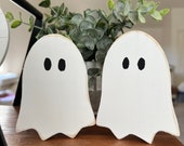 Wooden ghost decoration Halloween decor farmhouse decor tiered tray decor scary decor rustic Halloween decor
