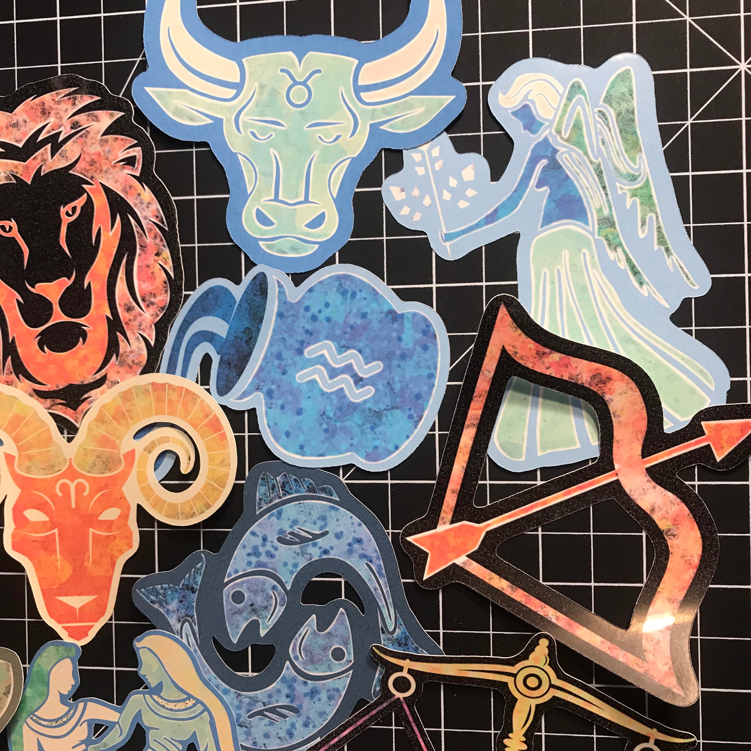 zodiac stickers pack zodiac signs free shipping etsy