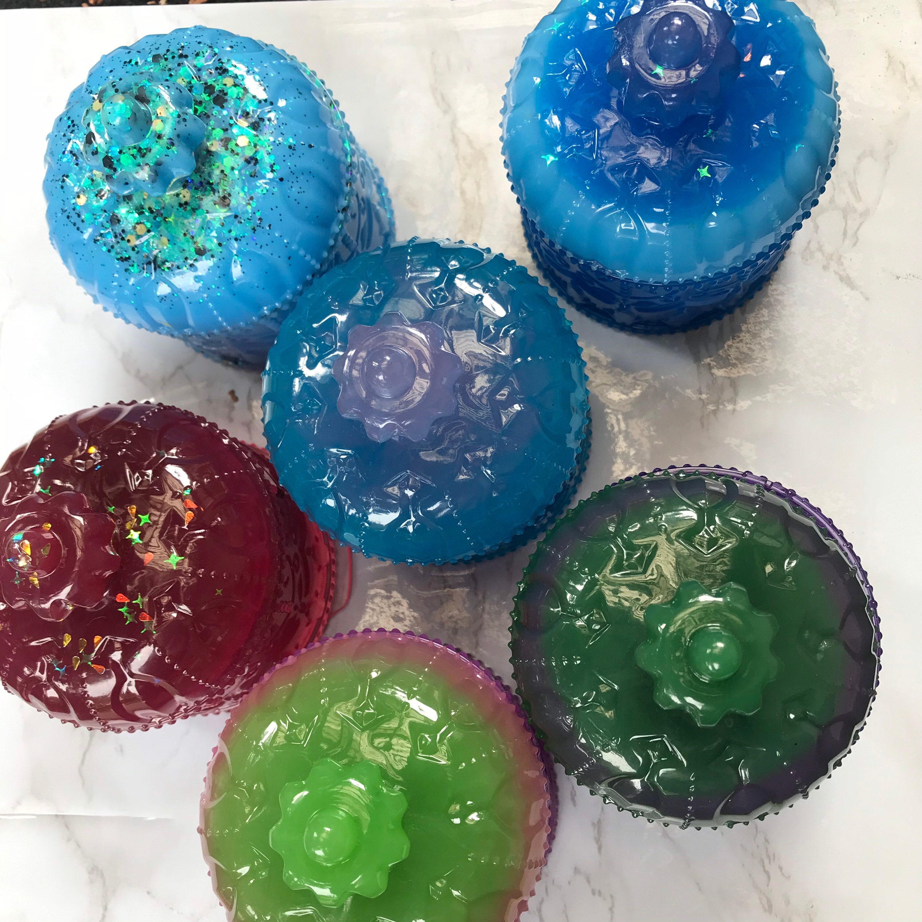 CUSTOM Pretty Resin Jar with Lid Trinket box Storage Jar Etsy