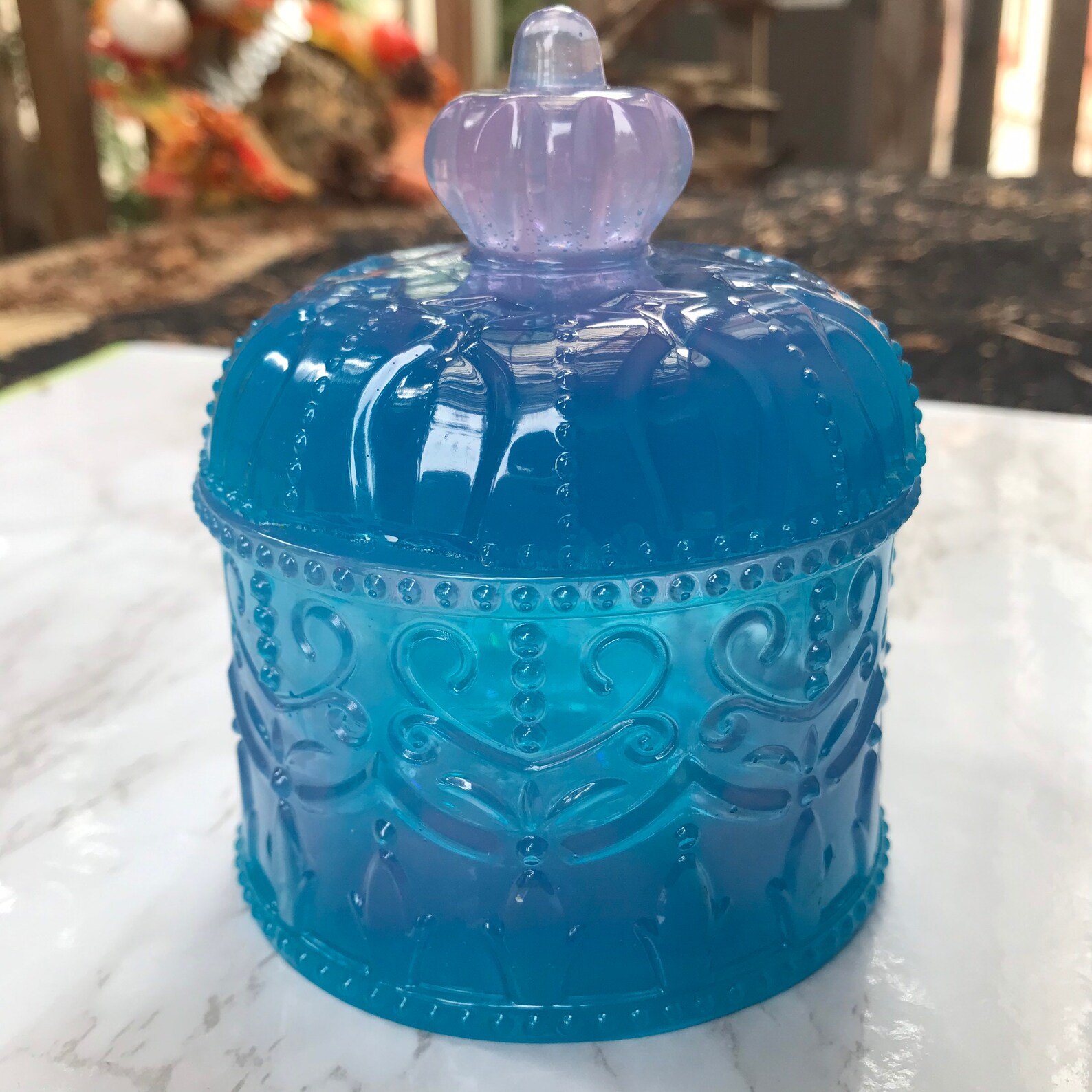 CUSTOM Pretty Resin Jar with Lid Trinket box Storage Jar Etsy