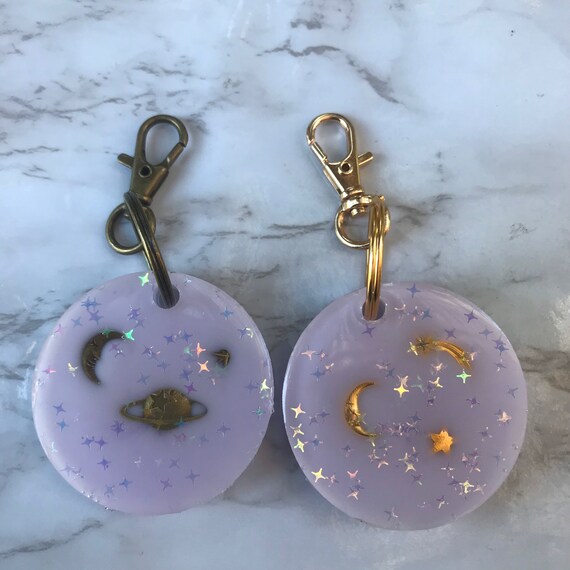 Galaxy Space Keychains Cute Keychains for Car Keys Etsy