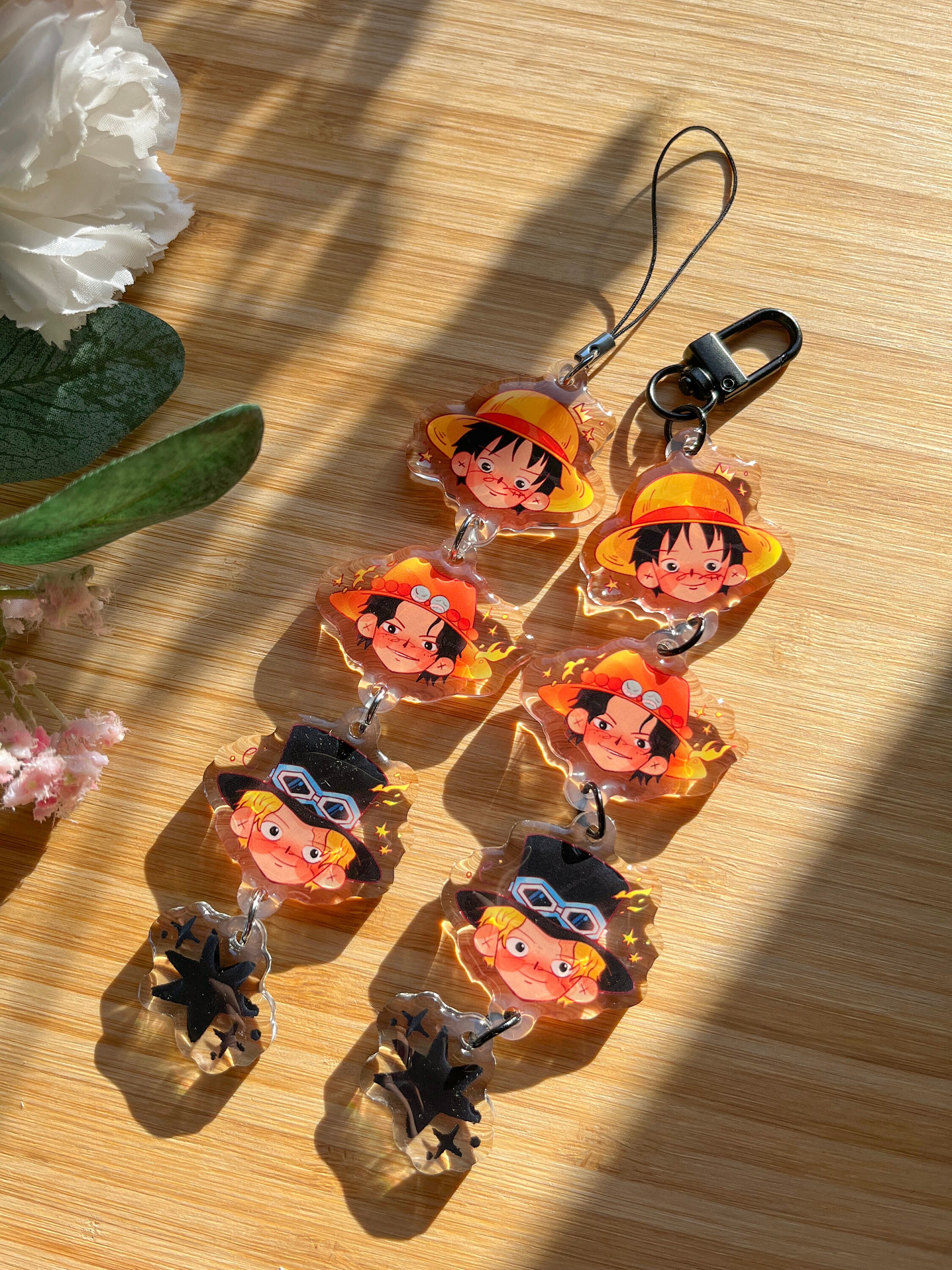 Ace Sabo Luffy ASL Phone Strap / Keychain, Etsy