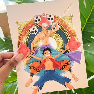 ルフィ・エネル スカイピア |デジタル プリント、アニメ、マンガ、ファンアート