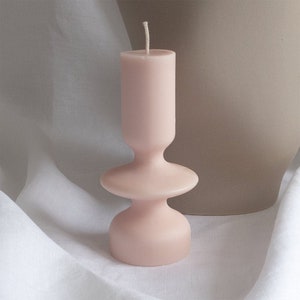 unique gift for her, vase shaped sculptural candle, minimalist table decoration, birthday gift idea image 2