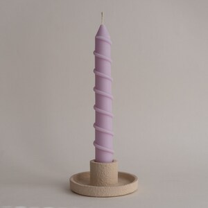 Twisted taper candle, Pastel table decoration, Colorful event Accessories image 3