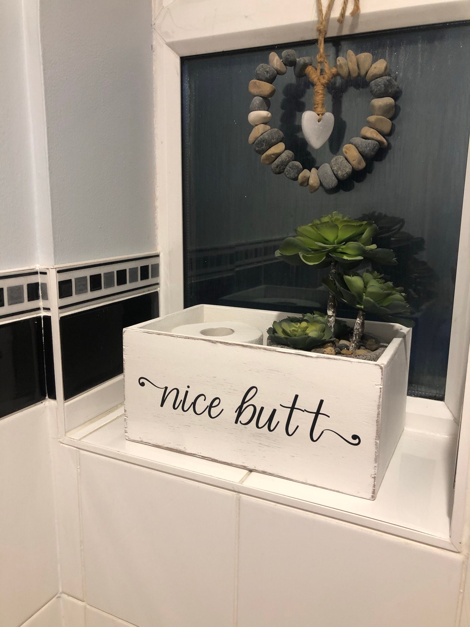 Wooden Loo Roll Box Etsy UK