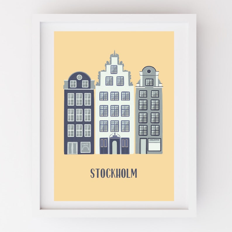 Stockholm Sweden Gamla Stan Houses Art Print image 1