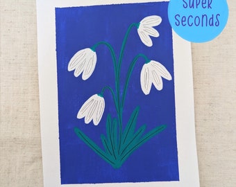 SUPER SECONDS FESTIVAL - Snowdrops original painting (A5)