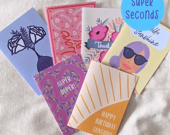 SUPER SECONDS FESTIVAL - Greetings card Lucky Dip (5 cards)
