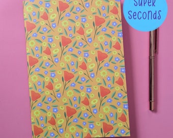 SUPER SECONDS FESTIVAL - Yellow wildflowers A5 notebook