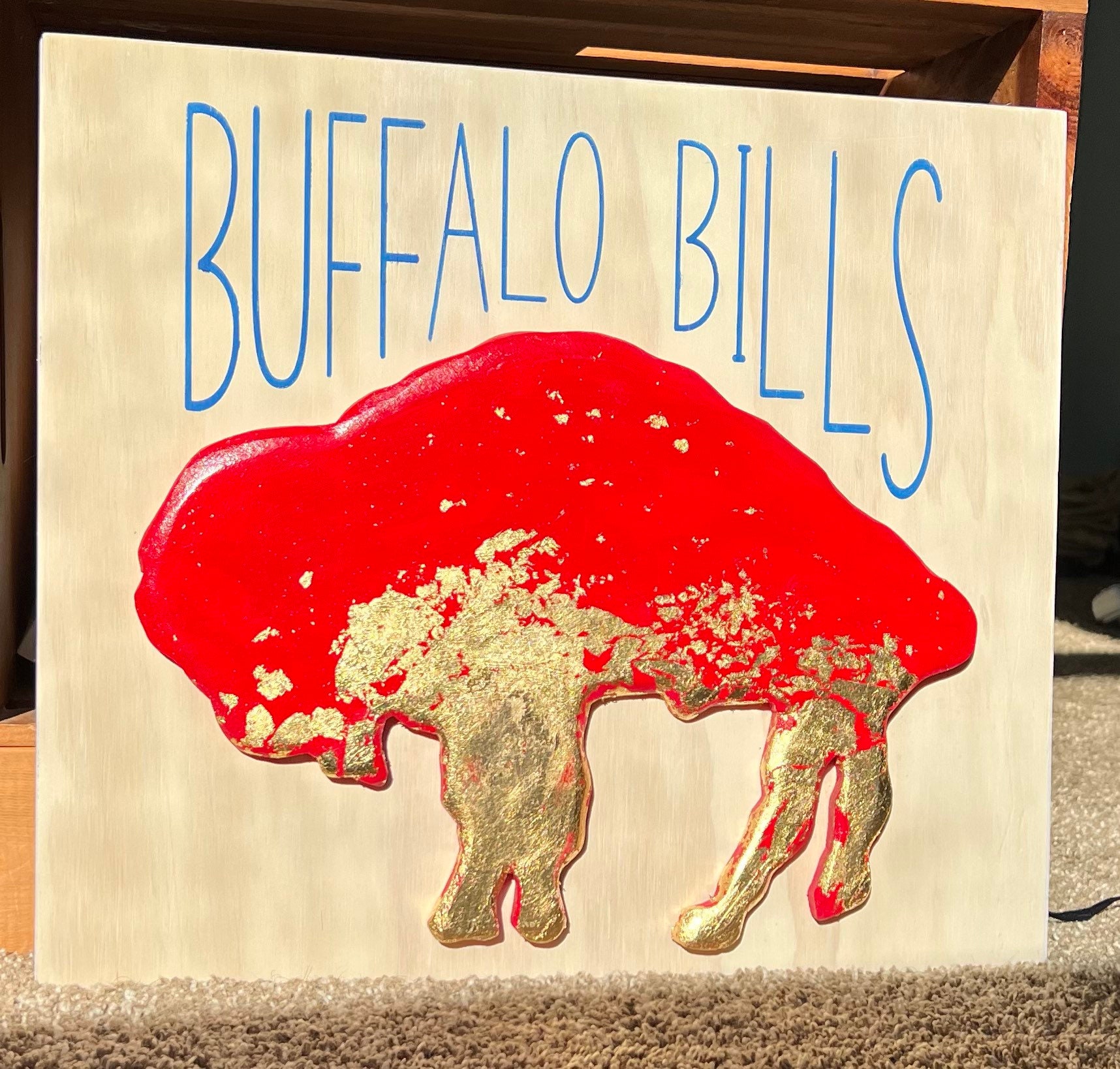 Buffalo Bills Sign Man Cave Sign Buffalove NY Fall Decor Football Sign Buffalo Bills Decor Football Decor Football Season Sign