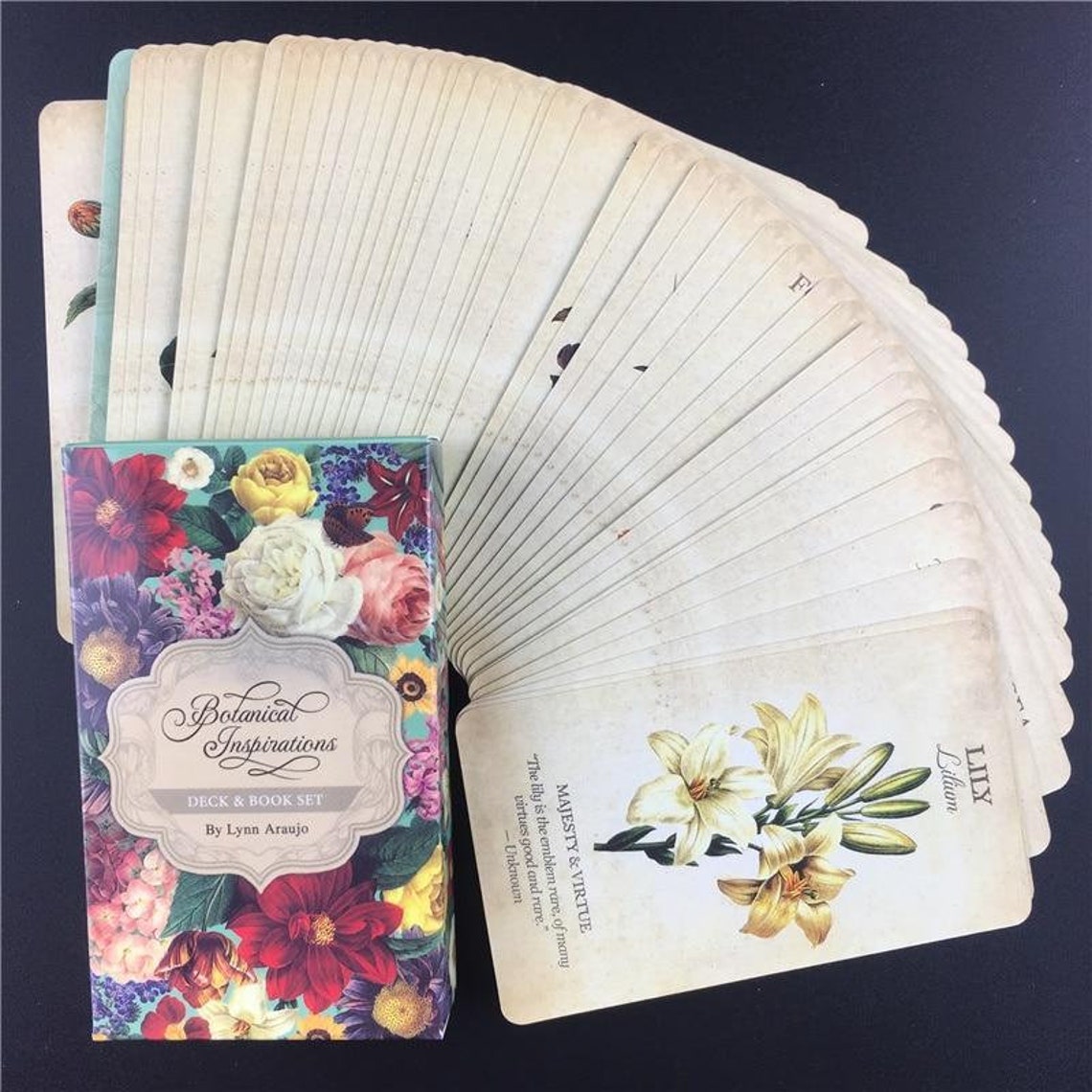 Flower Tarot Deck 44 Cards Tarot Deck with Guidebook PDF Etsy