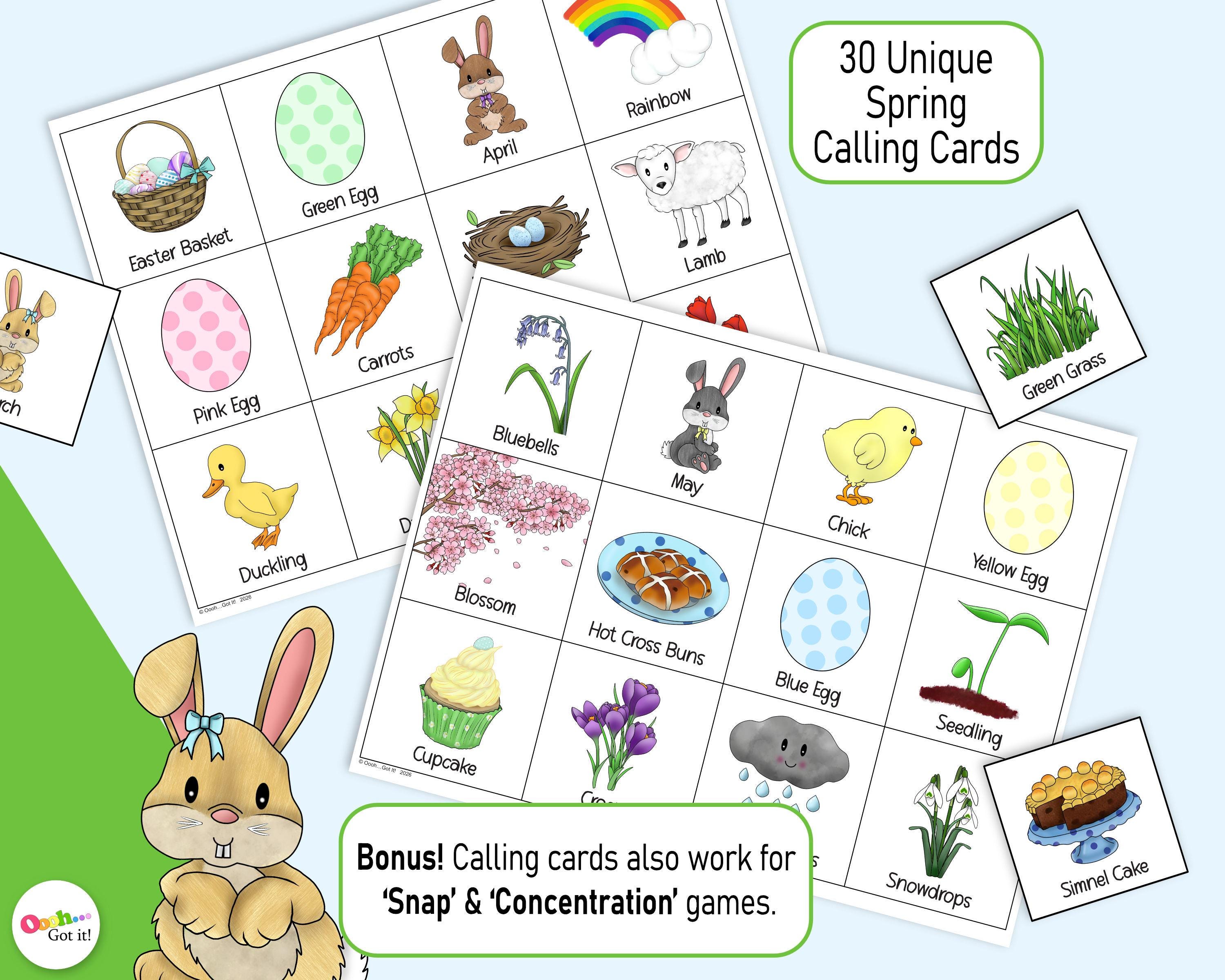 Easter Bingo Game for Kids – Fun Printable Spring Party Activity for ...