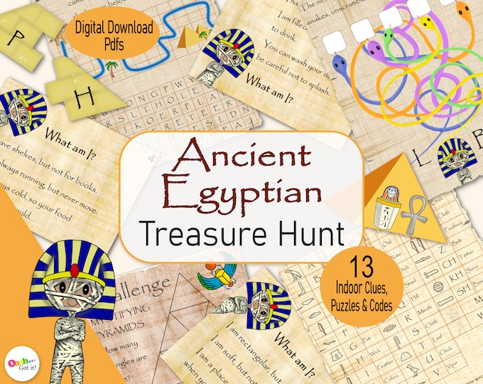 Ancient Egyptian Placemat, a Printable Birthday Party Activity Sheet ...