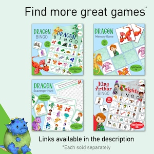 Dragon Treasure Hunt, an Indoor Printable Fantasy Medieval Knight ...