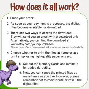 Dinosaur Memory Card Game, a Printable Jurassic Picture Matching Game ...