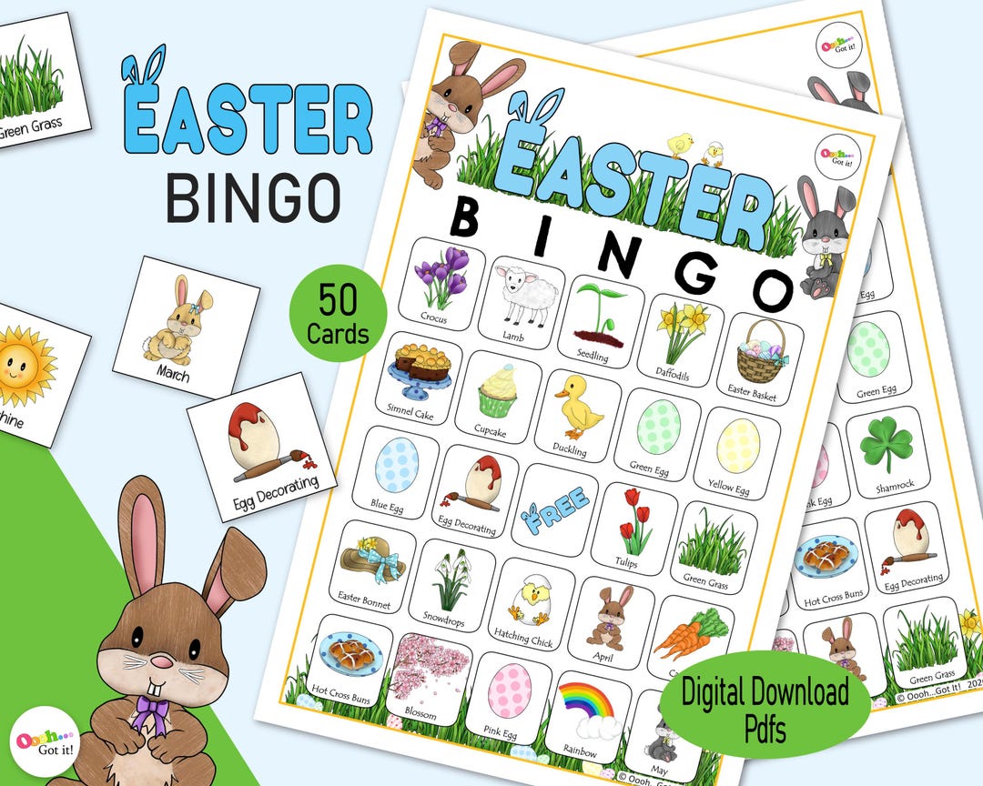 Easter Bingo Game for Kids – Fun Printable Spring Party Activity for ...