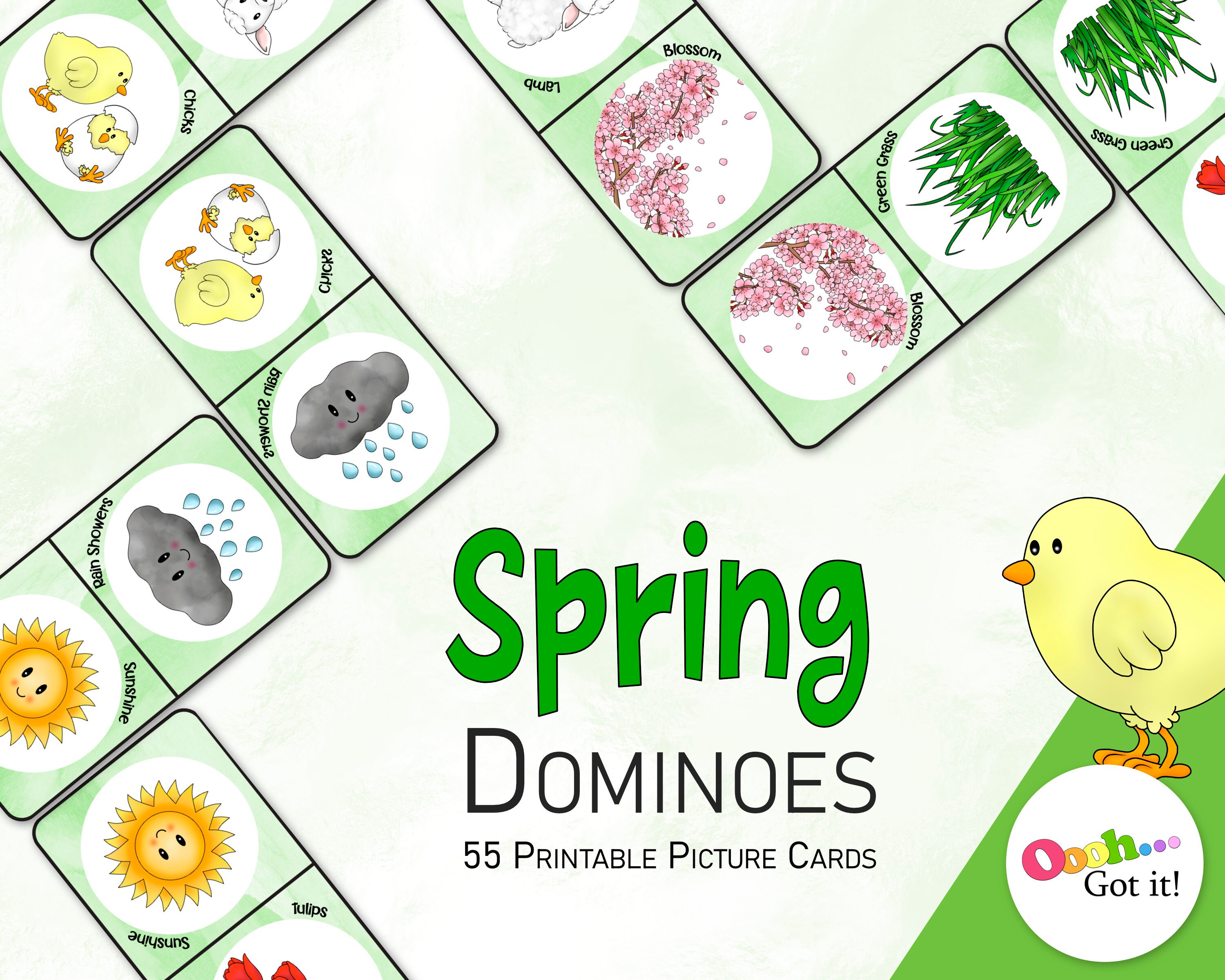 Spring Picture Dominoes a Printable Kids Game a Spring - Etsy Spring Picture Dominoes a Printable Kids Game a Spring - Etsy
