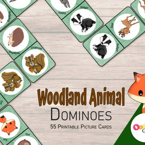 Dice & Tile Games Woodland animal dominoes Printable preschool game. Toys & Games Tile Games Dice & Tile Games Woodland animal dominoes Printable preschool game. Toys & Games Tile Games