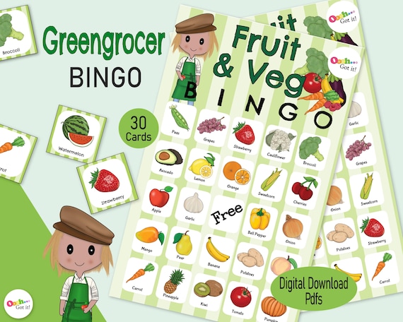 Gioco Bingo Alla Fragola Per 24 Giocatori - Carte E Chip Per Feste Estive A Tema Frutta - 3