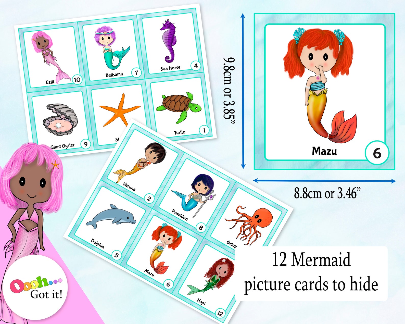 Mermaid Scavenger Hunt a Cute Printable Under the Sea Picture - Etsy UK