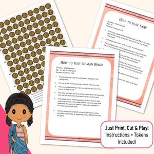 Ancient Rome Bingo, a Printable Roman Party Game, for a Roman Empire ...