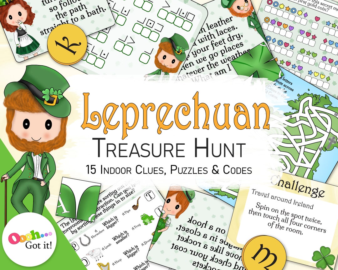 St Patrick's Day Treasure Hunt a Printable Leprechaun