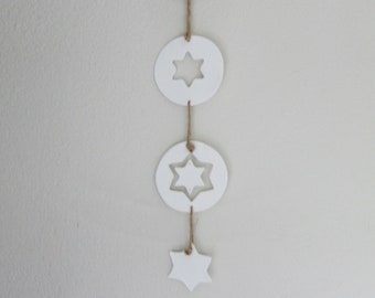 Kerst muurdecoratie sterren christmas walldecoration floating stars cosy keramische mengsel lichtgewicht duurzaam design