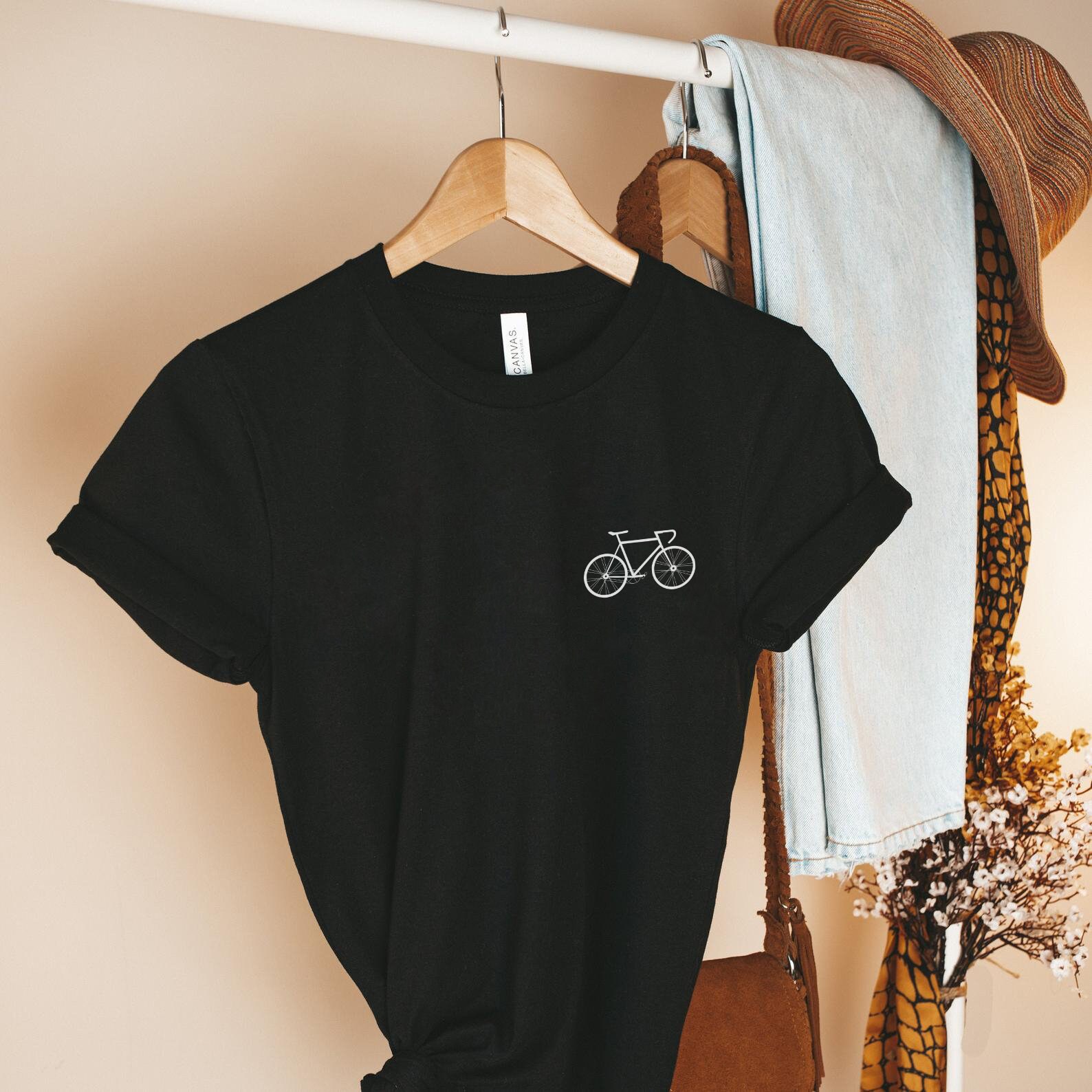 Minimal camiseta de bicicleta / minimalista bicicleta camisa / Etsy