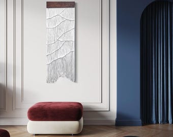 Salt Flats Modern Wall Art: Utah Landscape, Fiber Textile