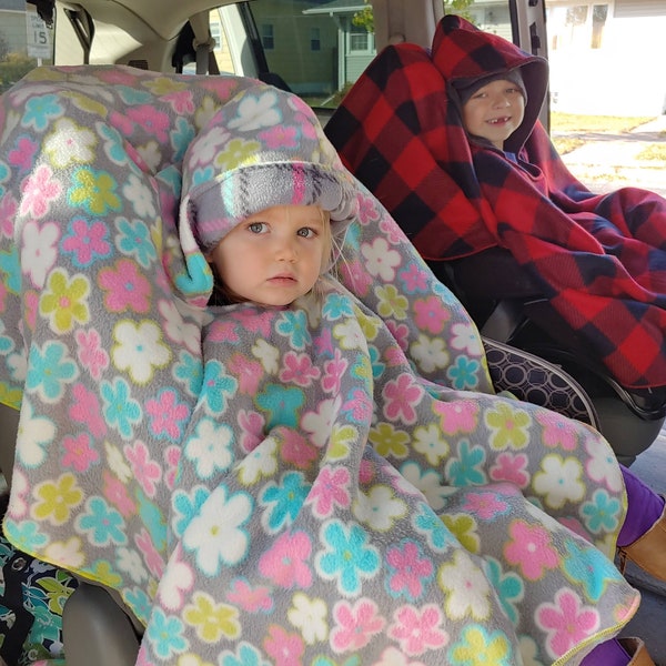 Hooded Car Seat Poncho