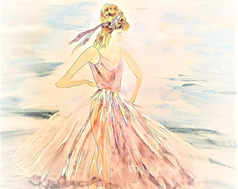 Title, &quot;Secret Rendezvous&quot; Art Print of Original Painting