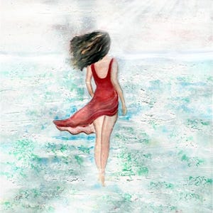 Título: “Lady Ruby en julio”. Impresión artística de pintura original.