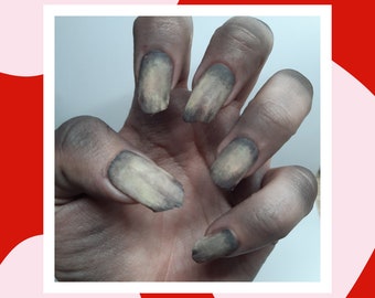 Zain - SPECIAL EFFECT - Zombie press on nail set perfect for theater, film, cosplay, dress up use