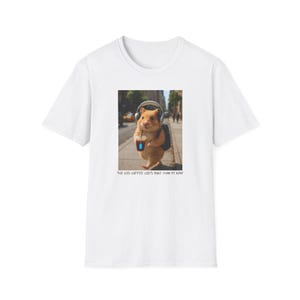 Cute Hamster Unisex Softstyle T-Shirt, Funny Animal Tee, Rodent Lover Gift, Small Pet Graphic Top, Adorable Critter Shirt