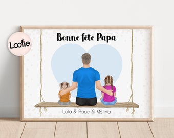 Affiche Personnalisée Papa | Cadeau Fête des Pères Personnalisé | Cadre Fête des Pères